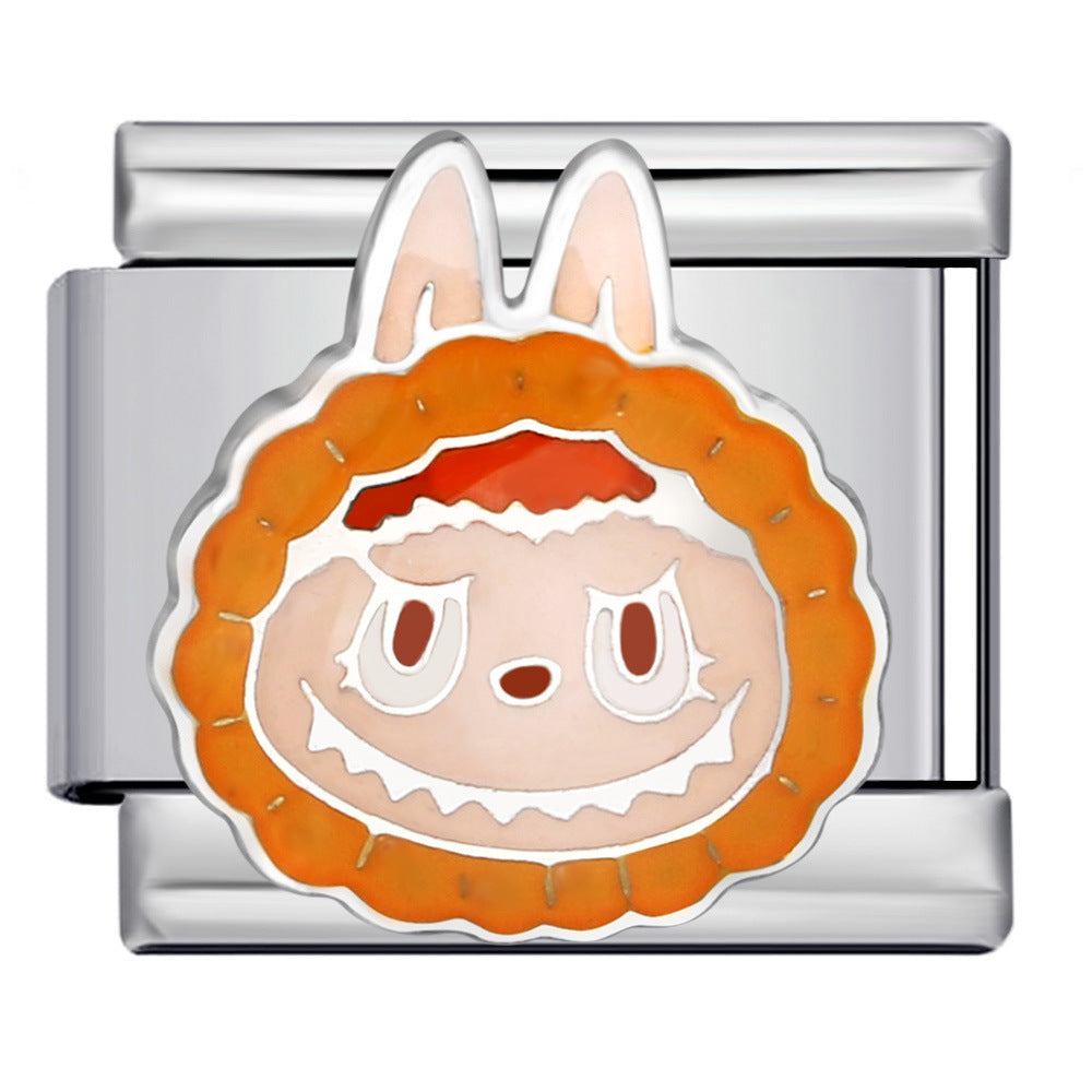 Pulsera de encanto italiano de 5 piezas al por mayor de 9 mm empalme de bricolaje lindo pulsera compuesta de acero inoxidable creativo