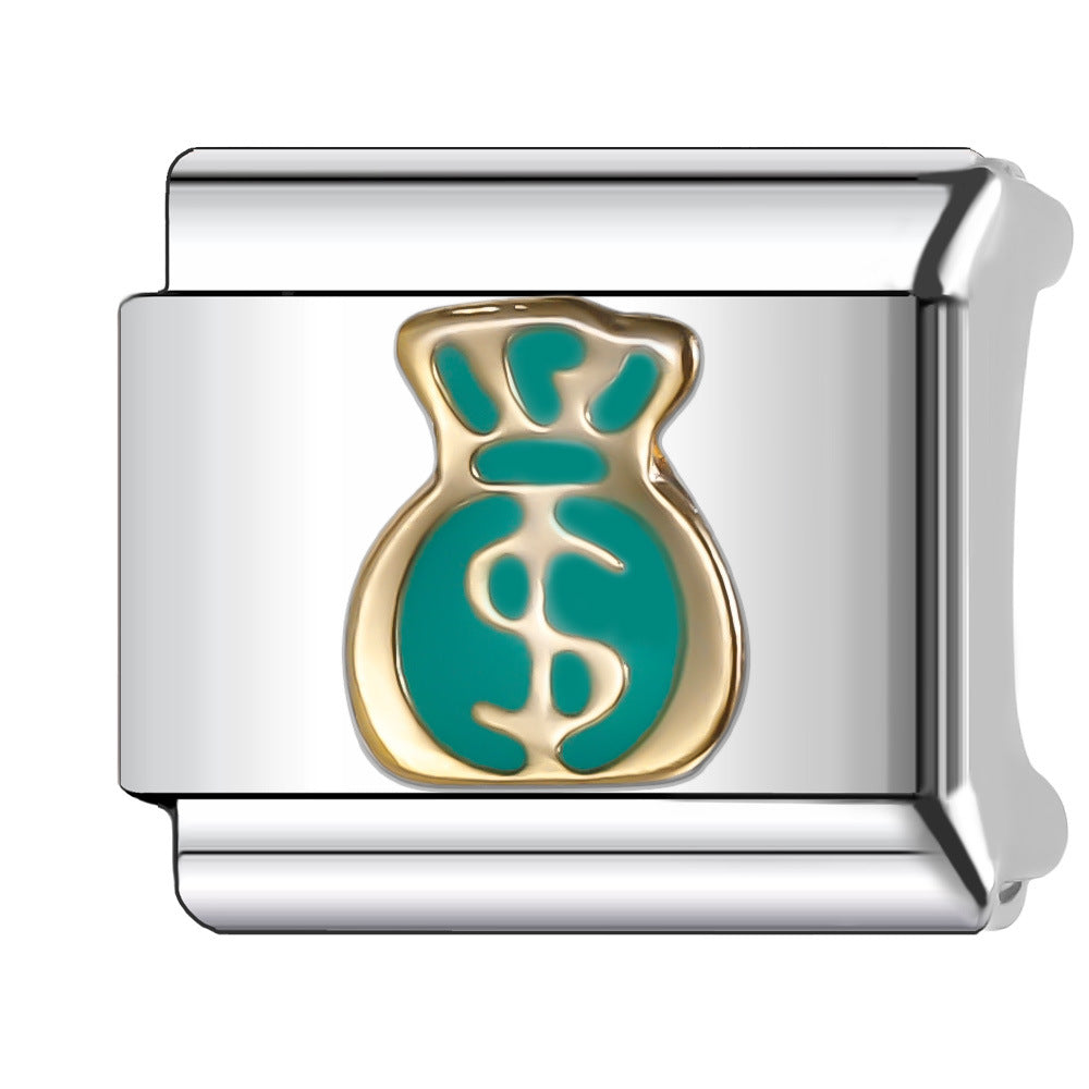 Wholesale Italian Charm Bracelet 9mm DIY Splicing Creative Eye Series Stainless Steel Composable Bracelet