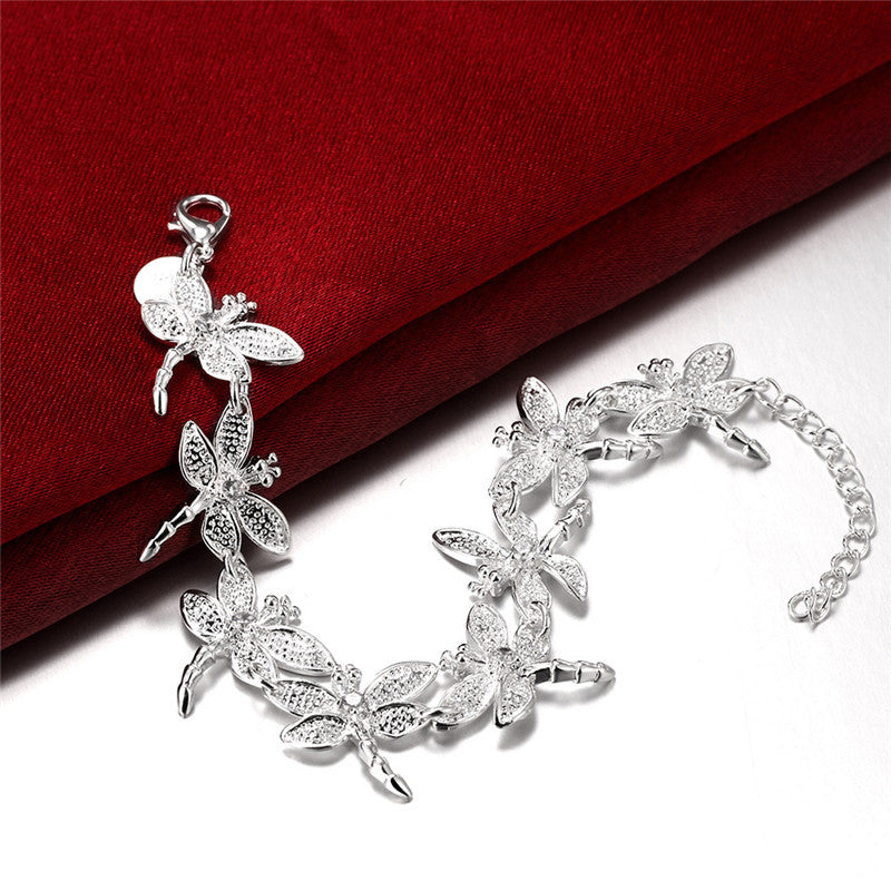 Wholesale Copper Electroplated Dragonfly Bracelet Women Fashion Jewelry Accessory