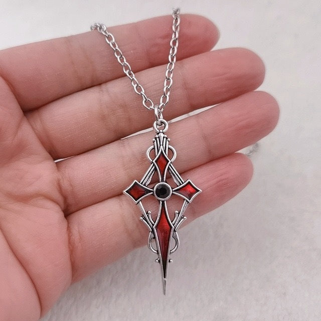 Wholesale Dark Gothic Cross Necklace Earrings ACC-ES-XiangX003