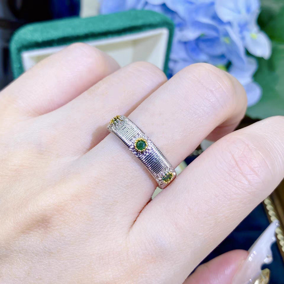 Wholesale Flower Brushed Vintage Rings ACC-RS-Qichuang004