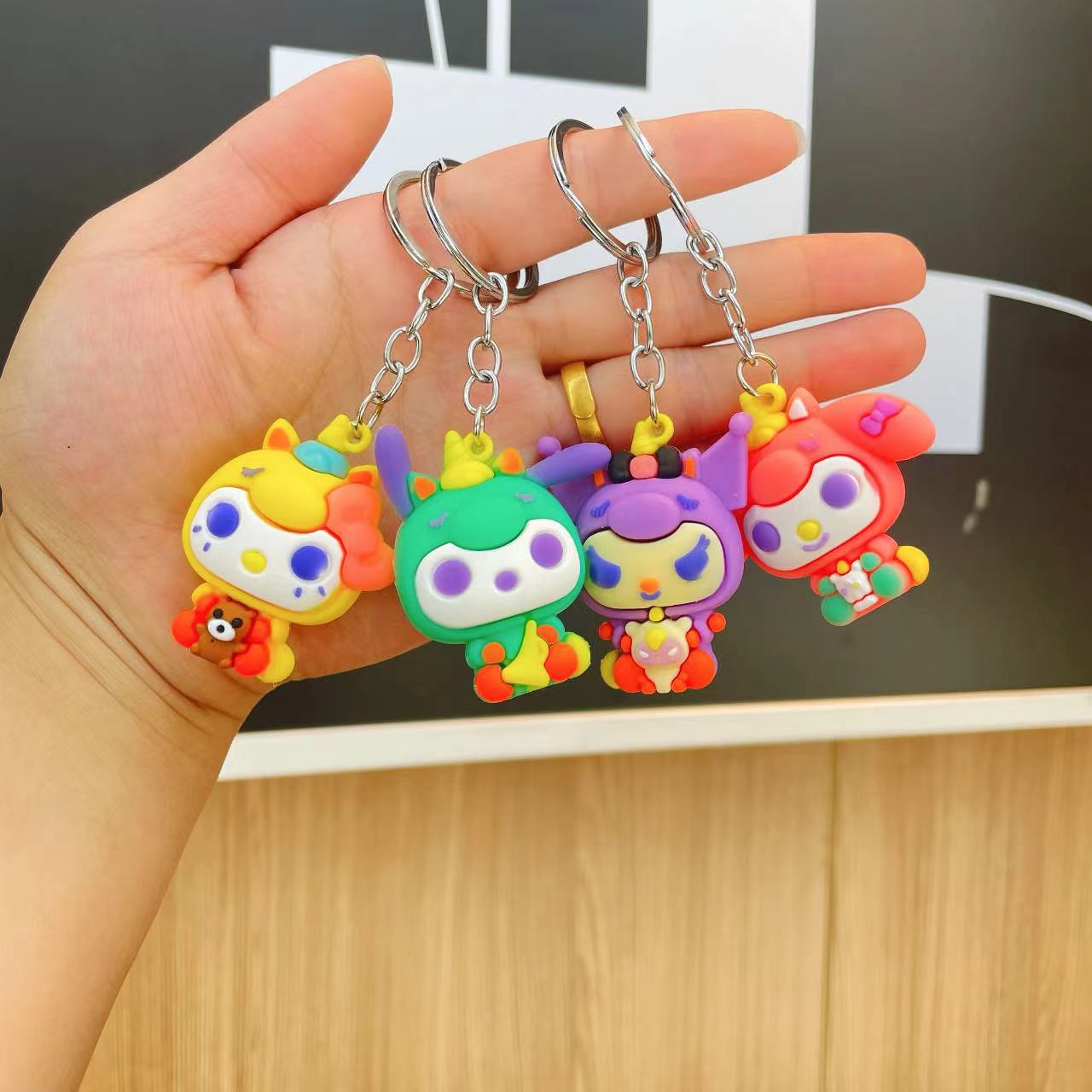 Wholesale Cartoon Cute Silicone Keychains ACCVIP-KC-Qichu009