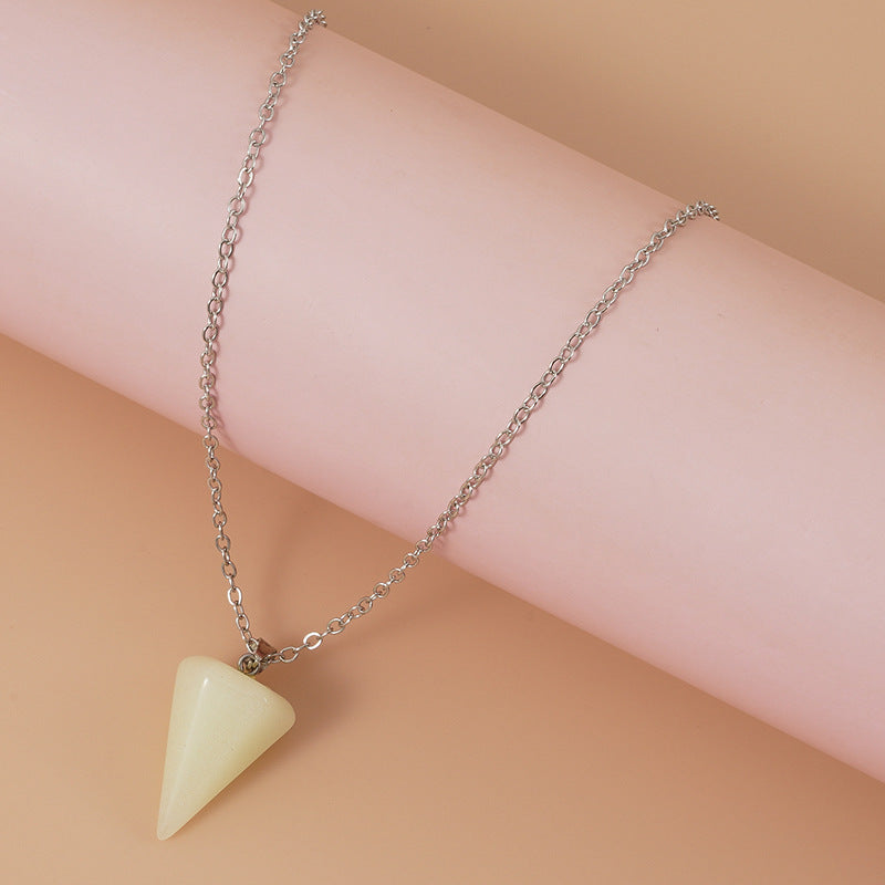 Wholesale Arrow Water Drop Love Cross Hollow Luminous Necklace