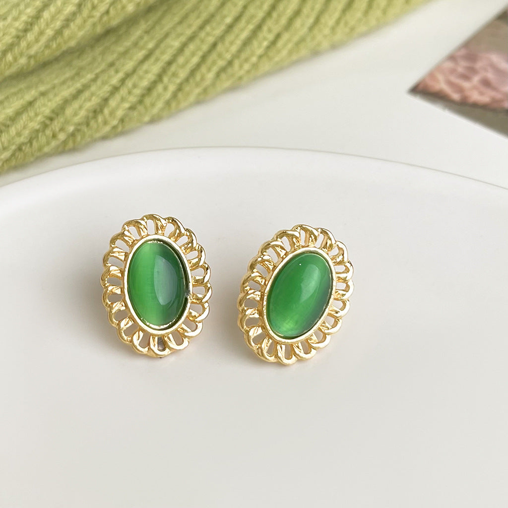 Wholesale  oil drop flower earrings