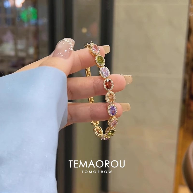 Wholesale Dopamine Geometric Alloy Bracelet Women' s Fashion Jewelry Accessory Gift Boutique Resale