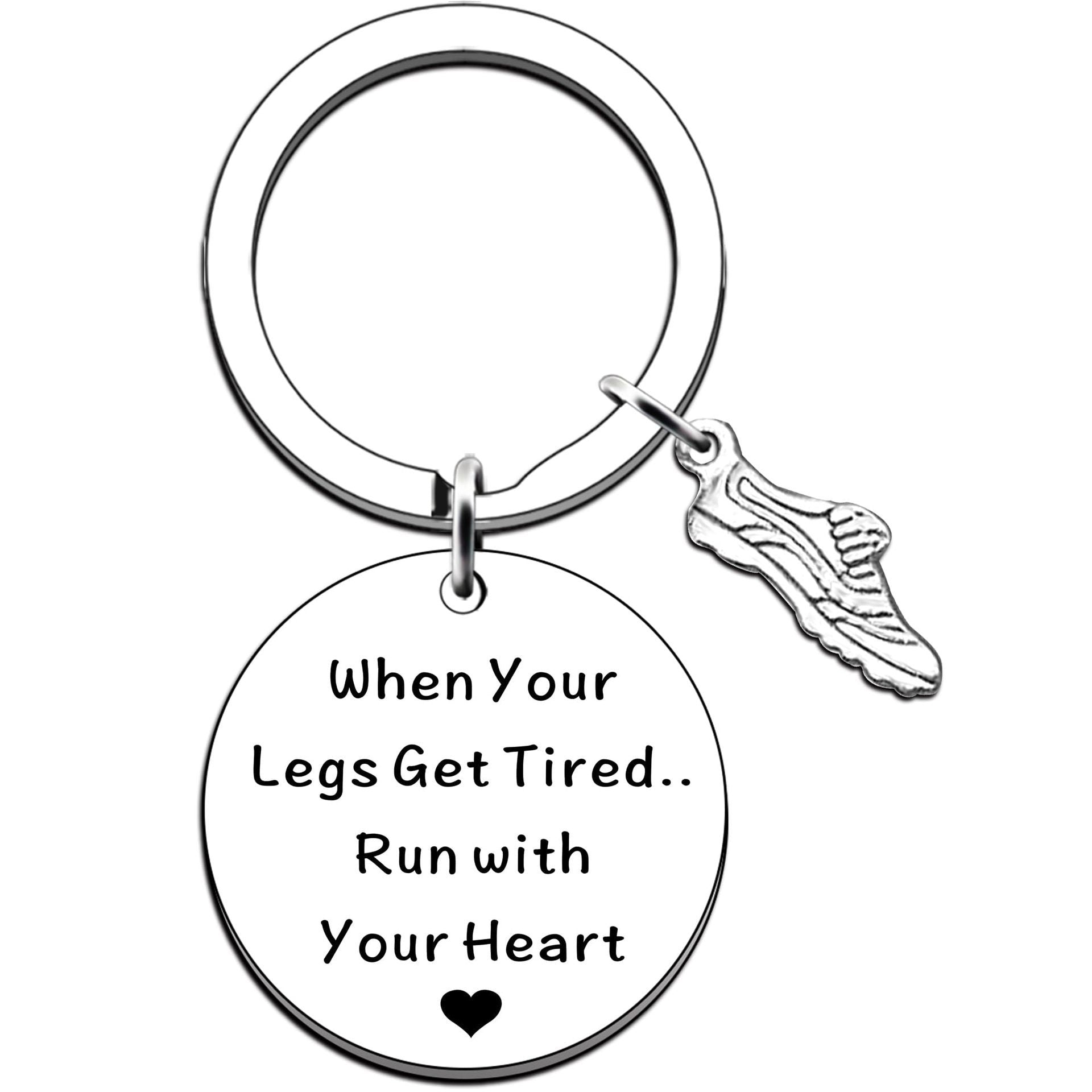 Wholesale Modern Art Stainless Steel Keychain Gift For Marathon Runners And Track Enthusiasts