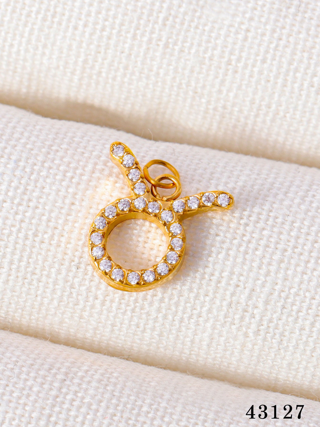 Wholesale Twelve Zodiac DIY stainless steel micro-inlaid diamond pendant