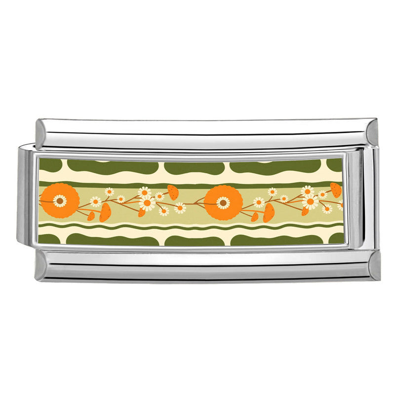 Wholesale 9mm Italian Charm Starter Bracelets DIY Flower Long Bracelet Stainless Steel Composable Bracelet