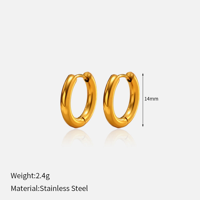 Wholesale  Luxury Geometric Shape Stainless Steel Earrings