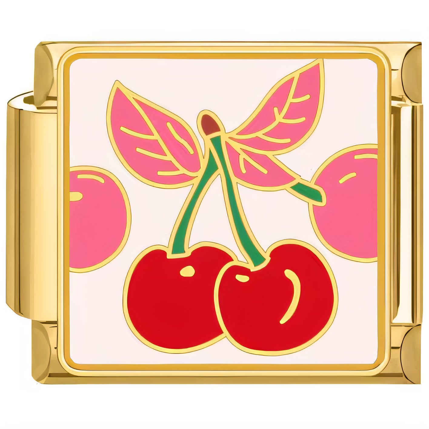 Wholesale  Italian Charm Bracelet 9mm DIY Golden Fruit  Creative Stainless Steel Composable Bracelet