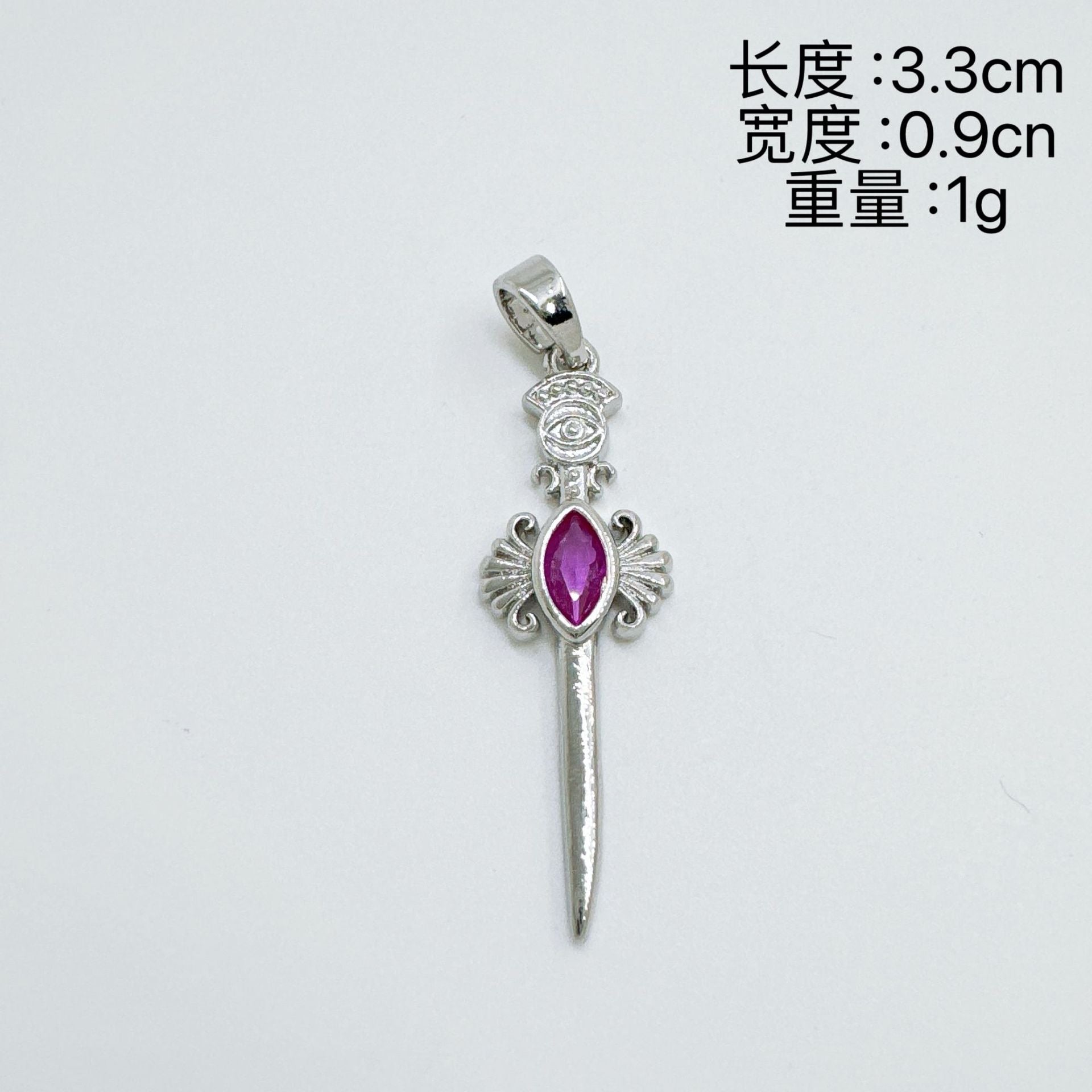 Wholesale Gold Plated Copper Cross Sword Pendant Necklace European Style Fashion Accessory for Women