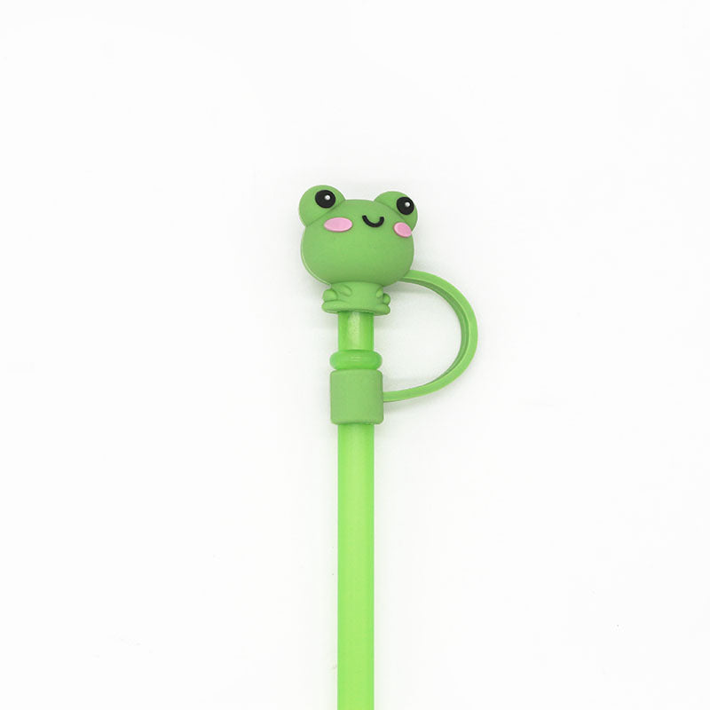 Wholesale  Cute Cartoon 10mm PVC Soft Straw Tube Cap