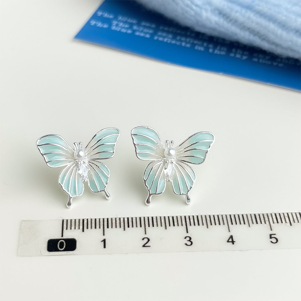 Wholesale blue oil earrings