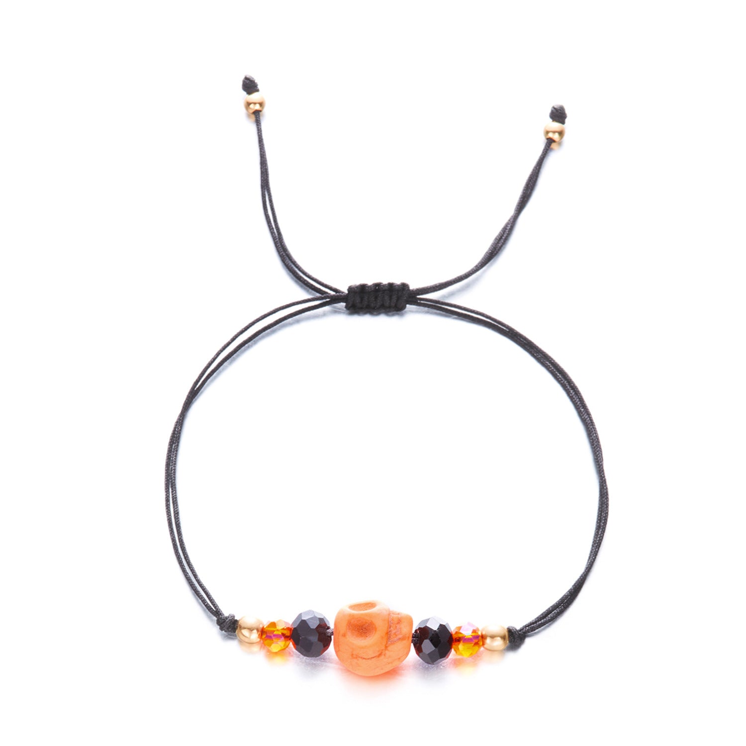 Wholesale  Pumpkin Skull Flower Braided Bracelet