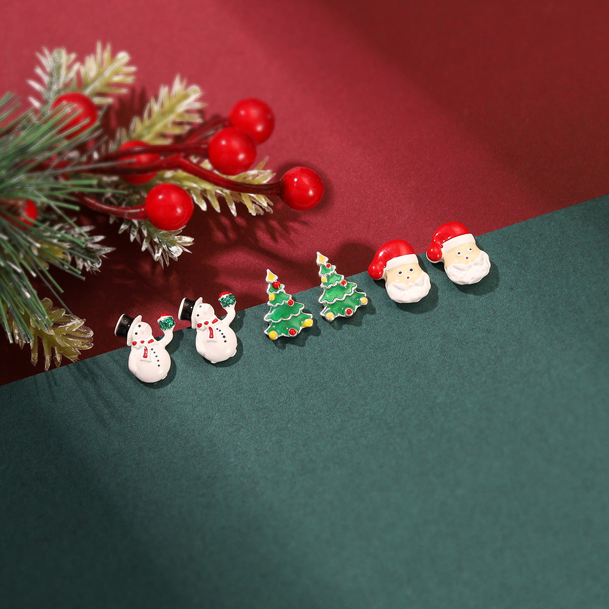 Wholesale Cute Cartoon Christmas Alloy Earrings ACC-ES-Yiran001