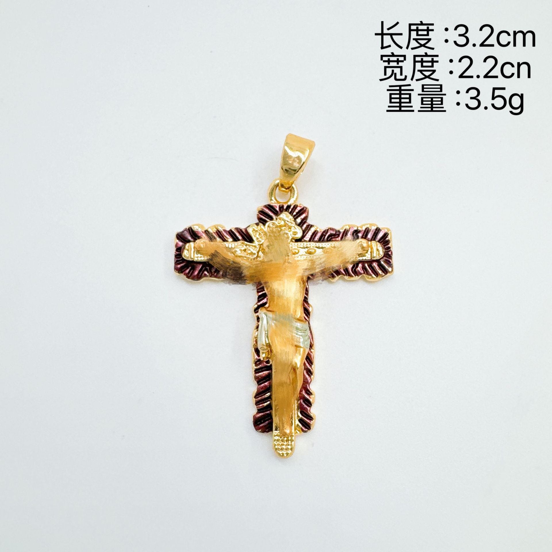 Wholesale Trendy Cross Pendant Necklace Gold Plated Copper Jewelry Accessory Gift