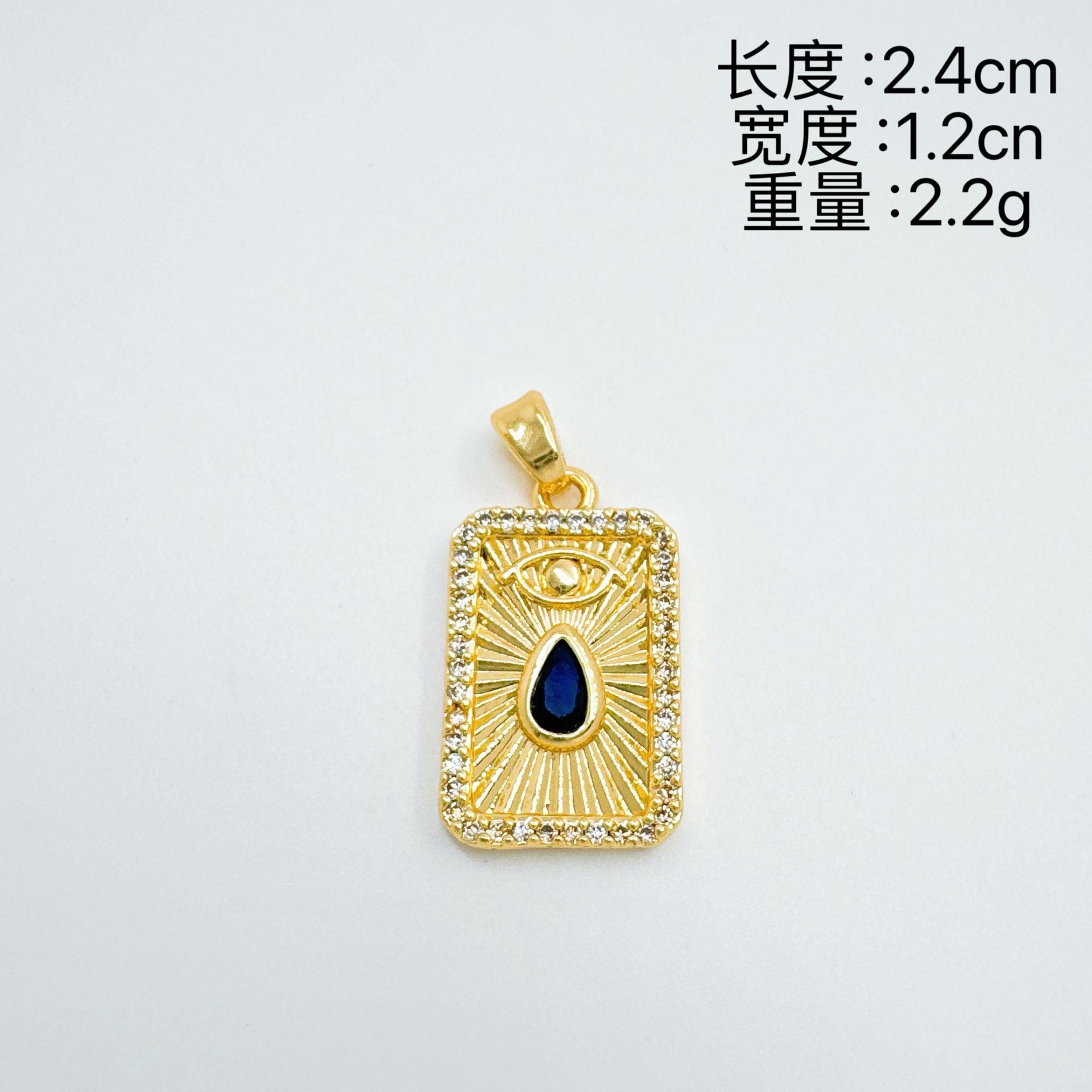 Wholesale Gold Plated Copper Tarot Card Pendant Vintage Style Fashion Accessory for DIY Jewelry Making