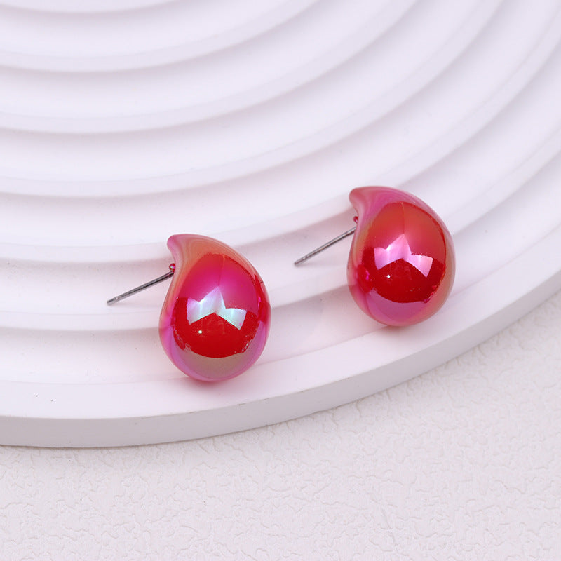 Wholesale Acrylic Glossy Water Drop Earrings ACC-ES-DA012