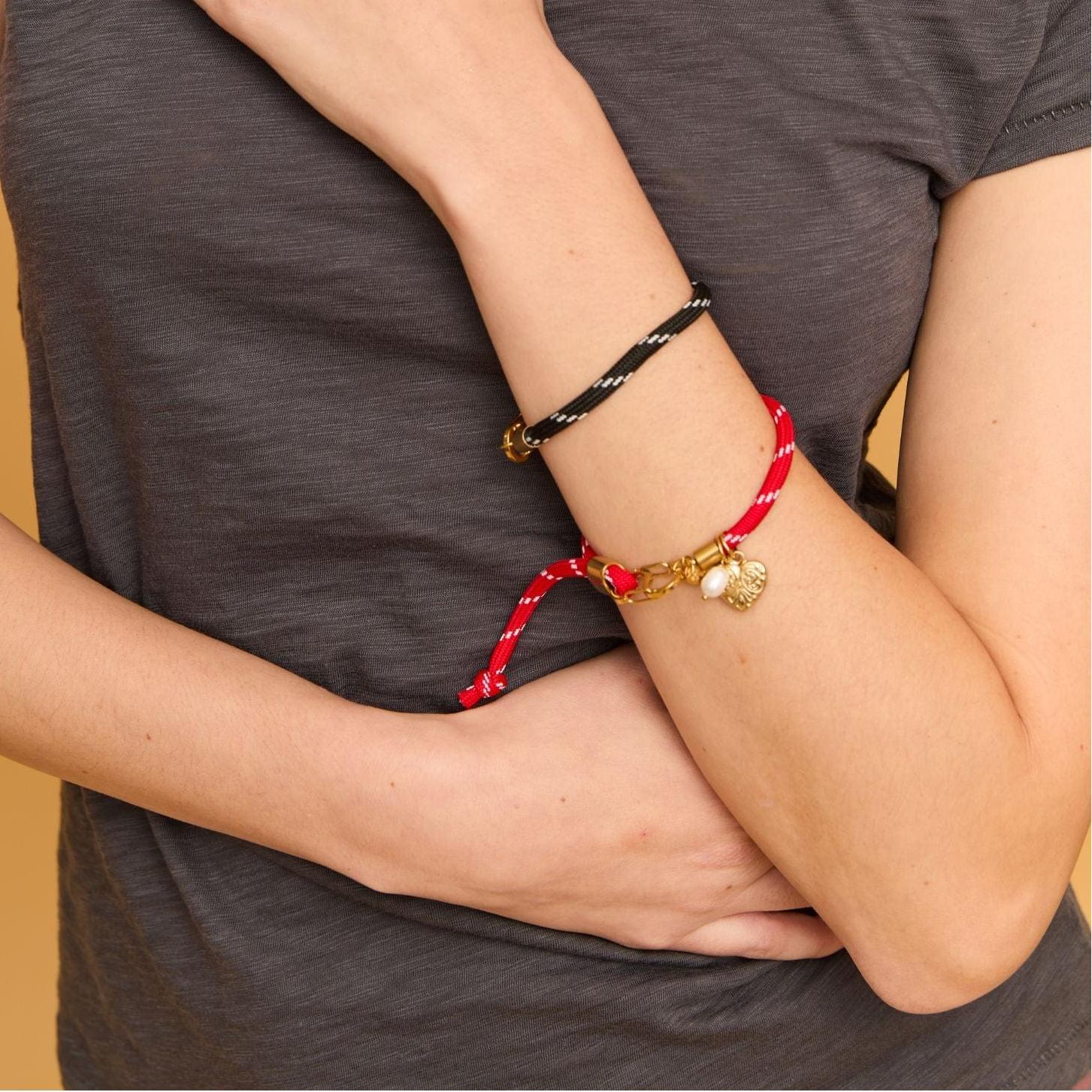 Wholesale Starfish Shell Pearl Rope Nylon Bracelet