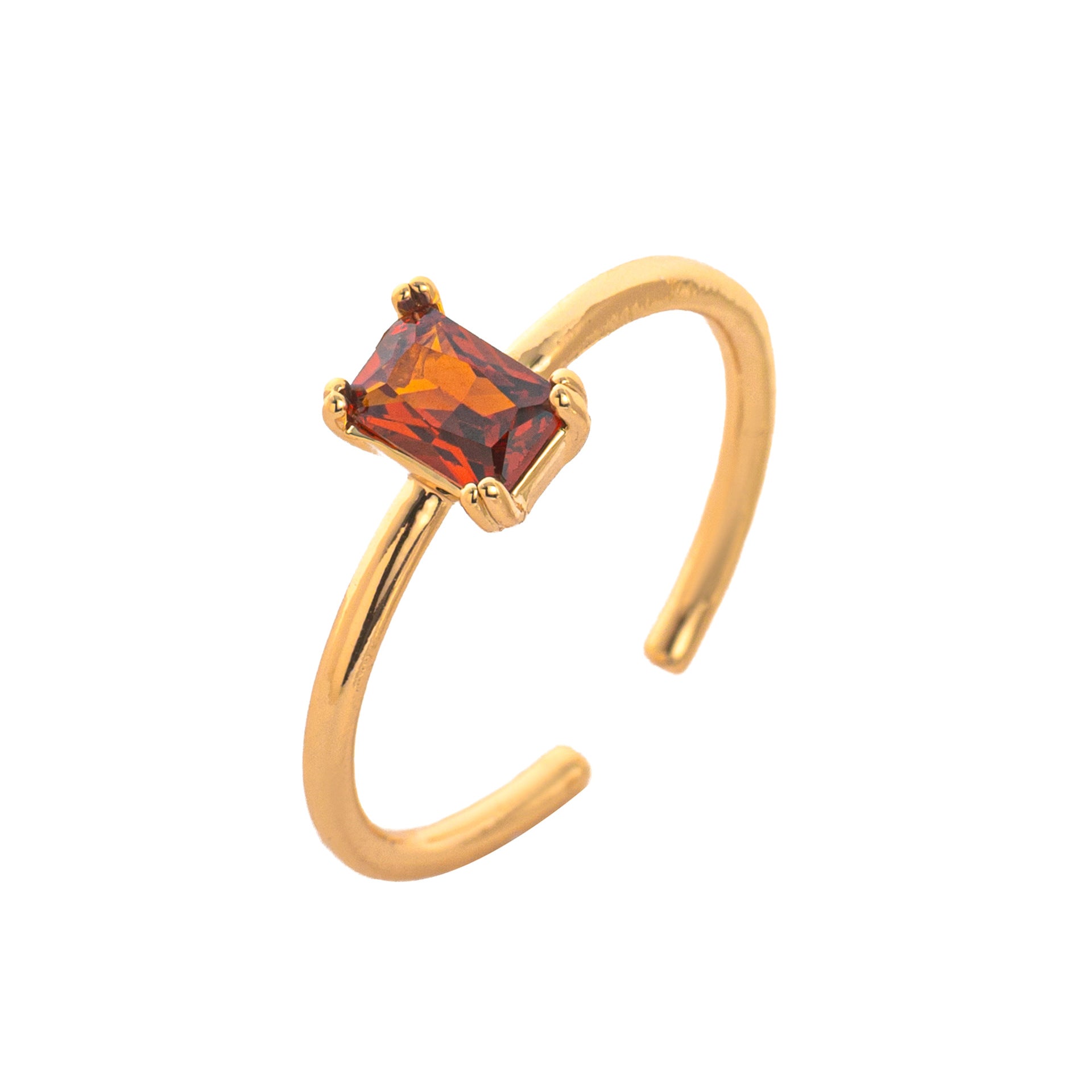 Wholesale Retro colored zircon December birthday stone ring