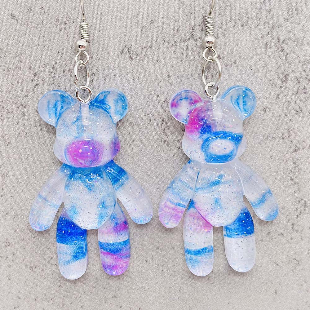 Wholesale 3D Bear Heart Resin Earrings ACC-ES-ChenY091