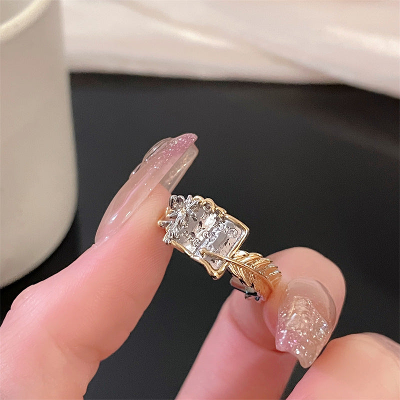 Wholesale Copper Drip Oil Butterfly Zircon Open Ring - Trendy Jewelry Accessory for Women,  Everyday Gift