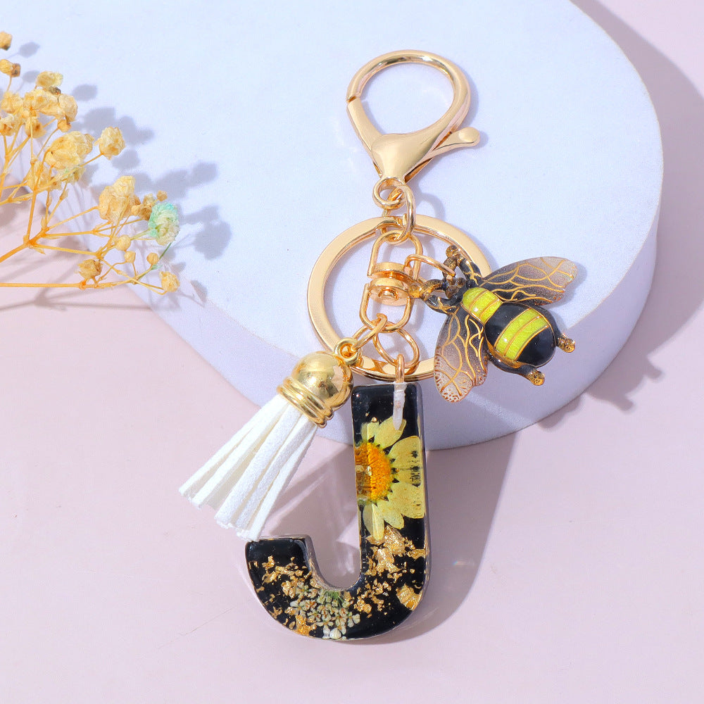 Wholesale Resin Bee Letter Bag Charm Decorative Accent Gift for