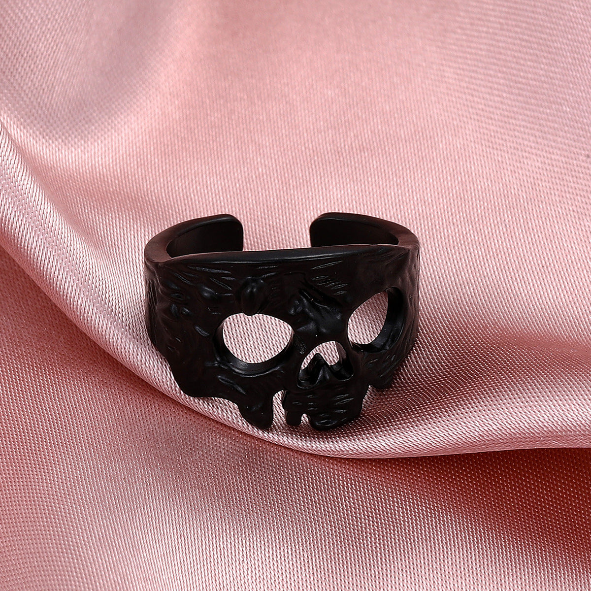 Wholesale Gothic Ghost Face Ring -  Geometric Fashion Accessory,  Adjustable Jewelry Gift