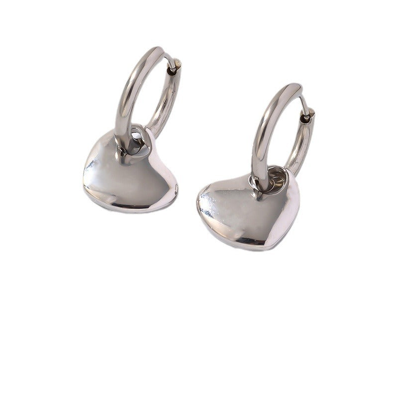 Wholesale Stainless Steel Earrings Heart Shape Drop Earrings ACC-ES-MOXI005
