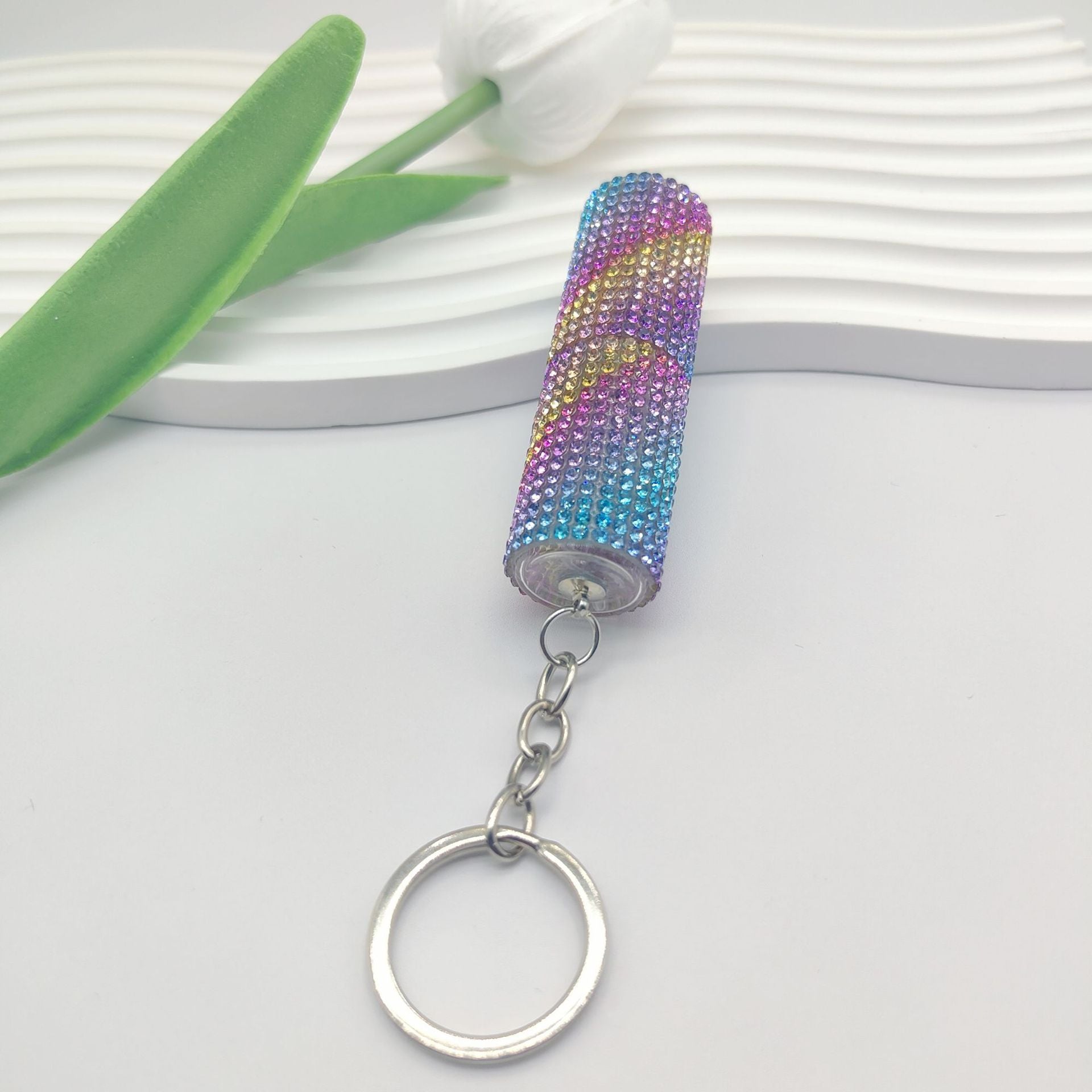 Wholesale Fashion Mini 5ml Diamond Split Perfum Bottle Keychain Small Exquisite Color Portable