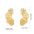Wholesale  Stainless Steel 18K Gold Petal Earrings Exaggerated Leaf Earrings Flower Irregular Earrings