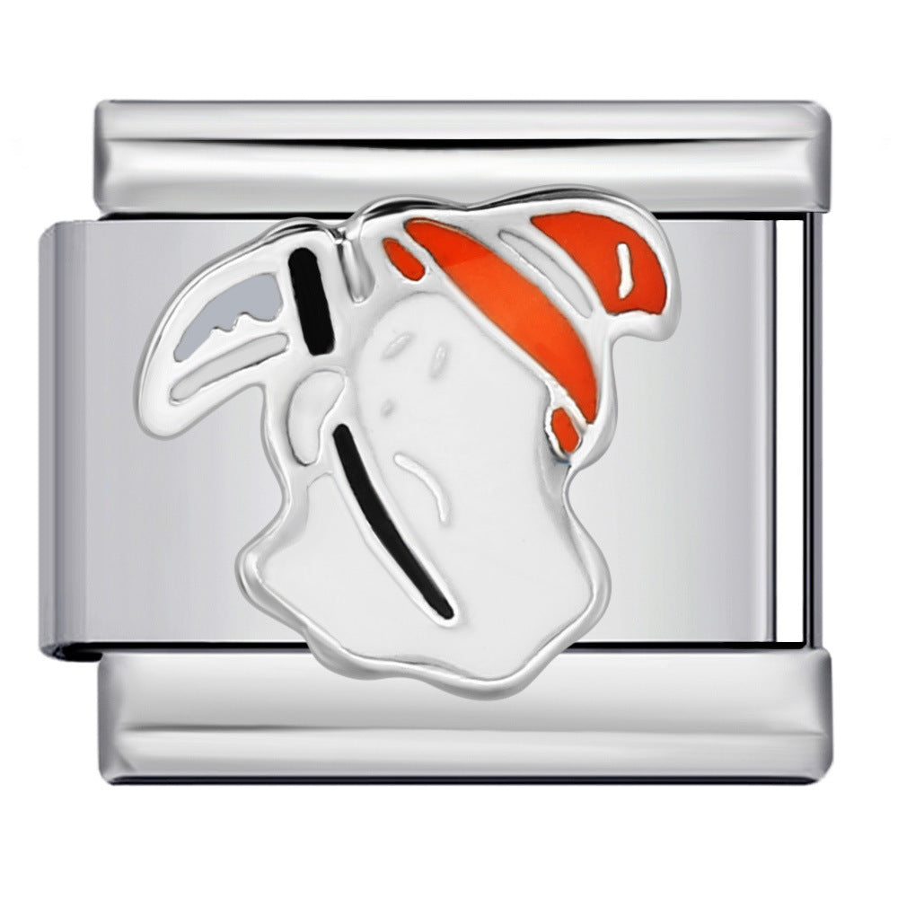 Wholesale Italian Charm Bracelet 9mm DIY Splicing Removable Gothic Halloween Element Stainless Steel Composable Bracelet