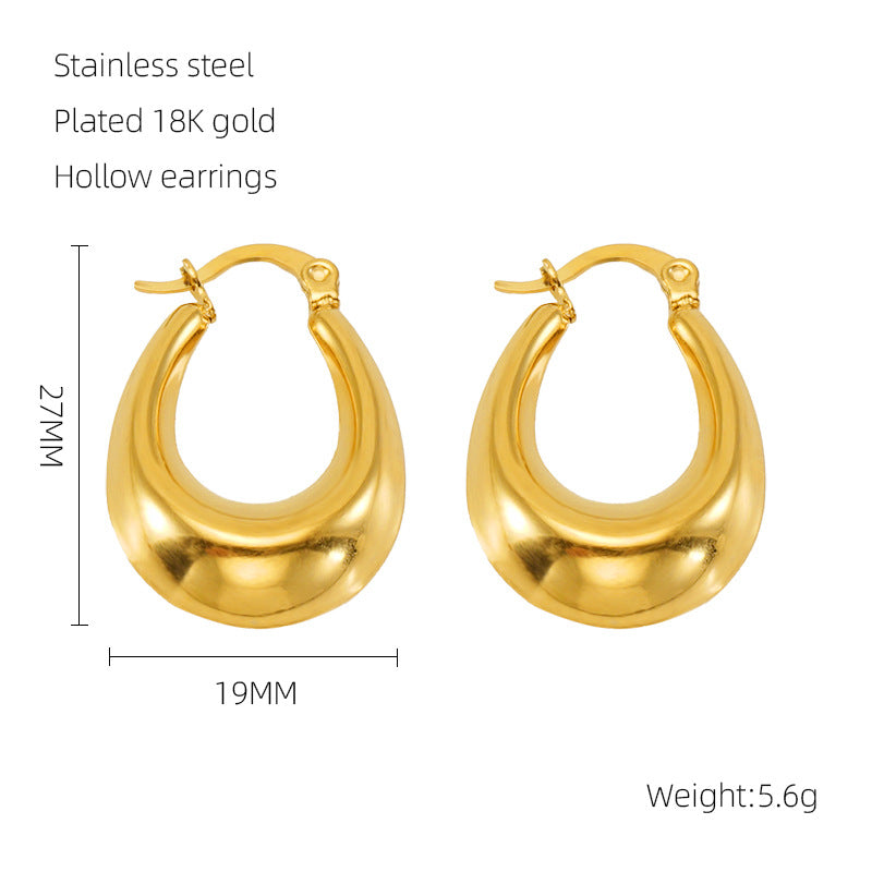 Wholesale stainless steel hollow earrings