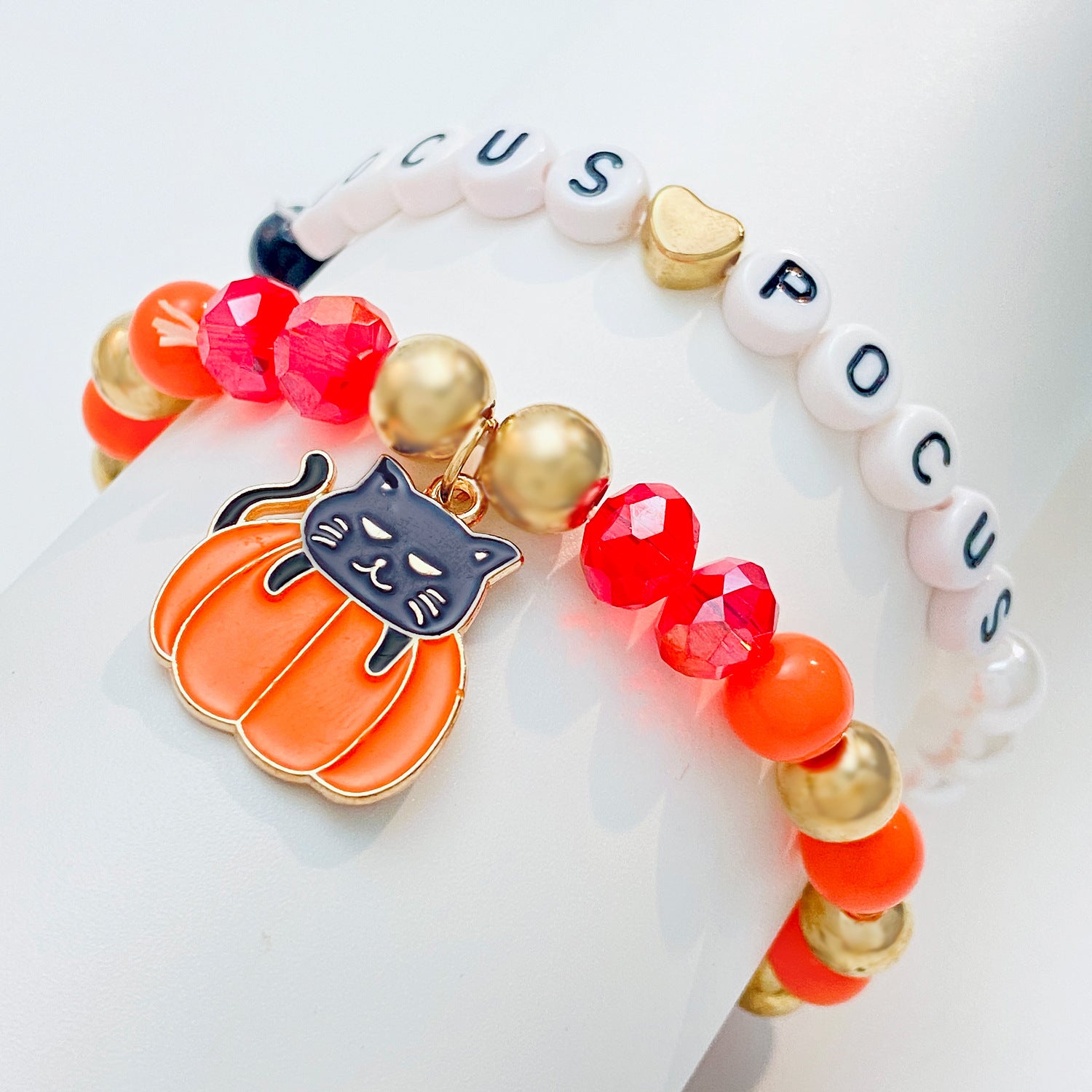 Wholesale  Alphabet Bead Bracelet Set Bohemian Ghost Pumpkin Jewelry Accessory for Women Festival Gift