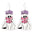 Wholesale 2 pairs/pack  Halloween Ornaments Cute Ghost Candy  Wooden Printed Earrings