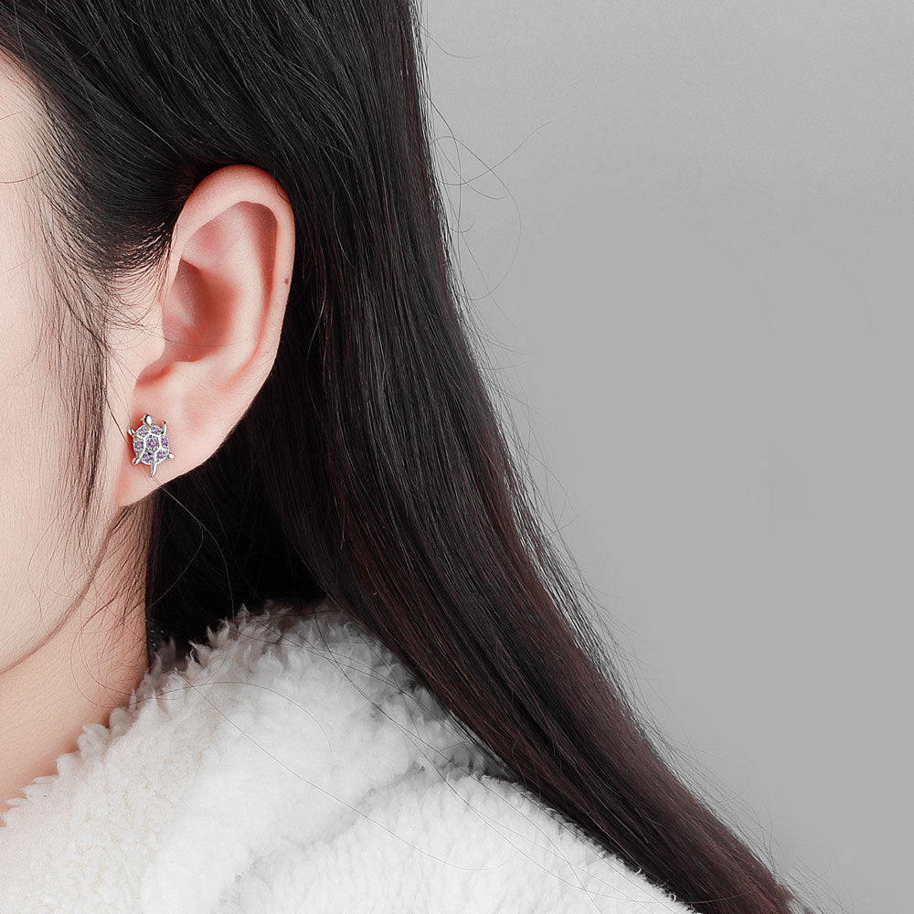 Wholesale Concave Turtle Zircon Earrings Summer ACC-ES-YJY002