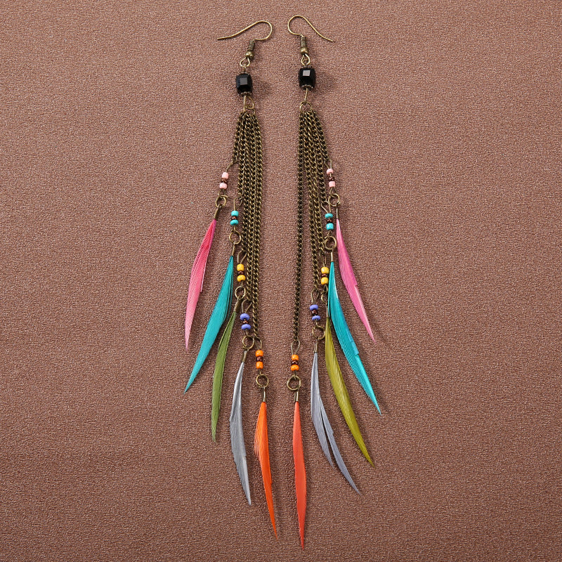 Wholesale Retro Bohemian Ethnic Style Earrings Tassel Earrings ACC-ES-Gumi005