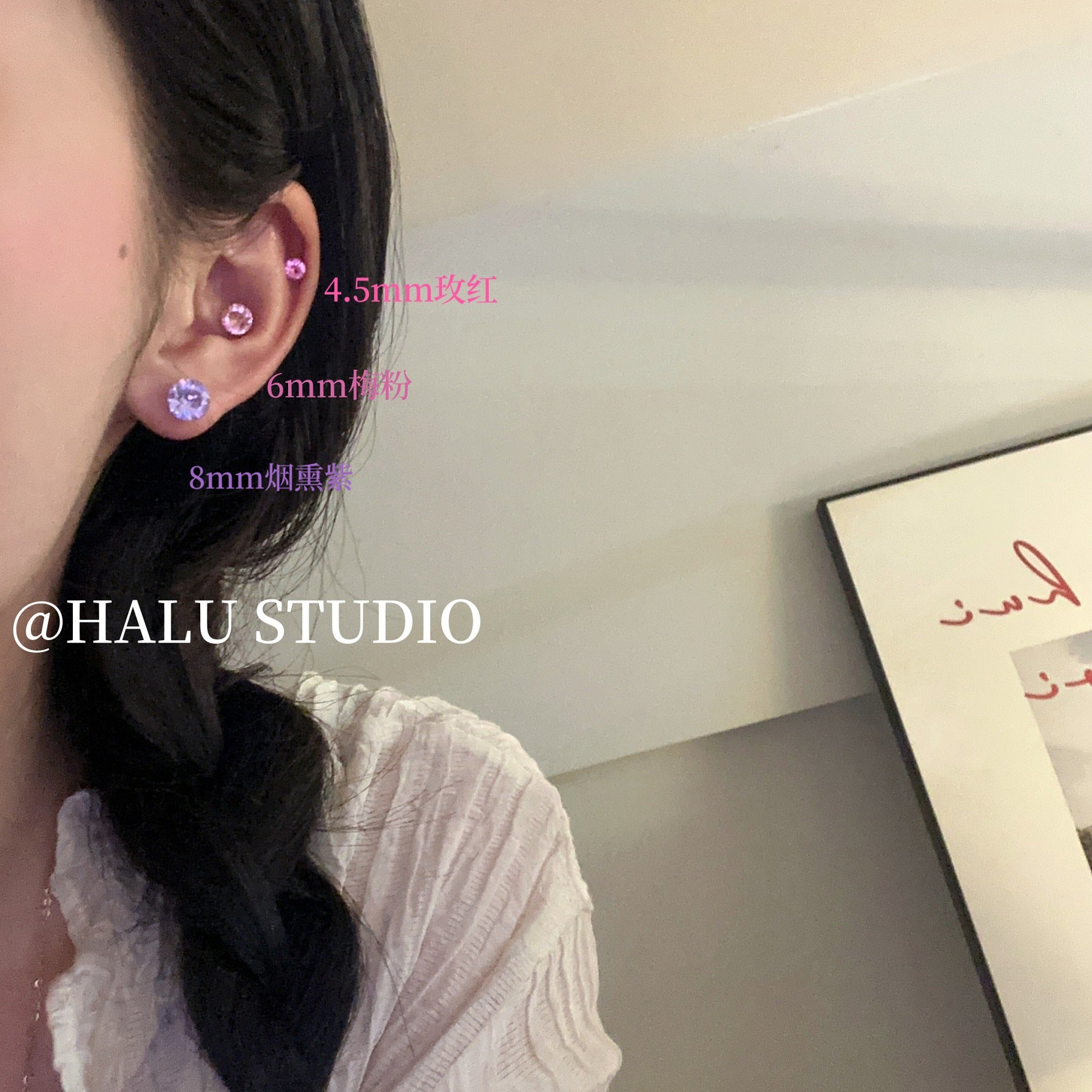 Wholesale 4.5mm Titanium Steel Ear Bone  Earrings