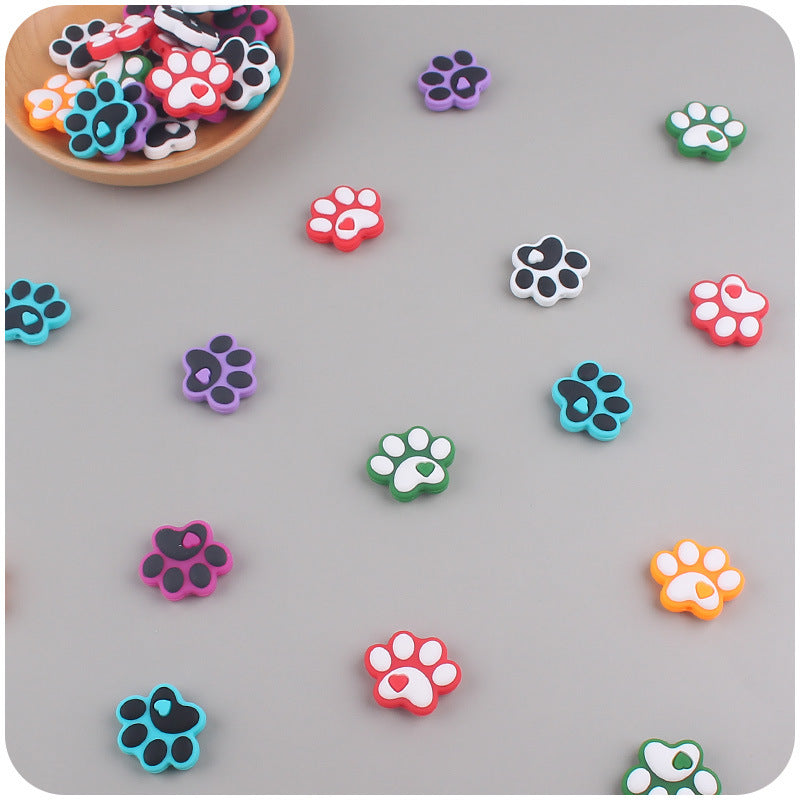 Wholesale Infant Cartoon Dog Claw Silicone Beads