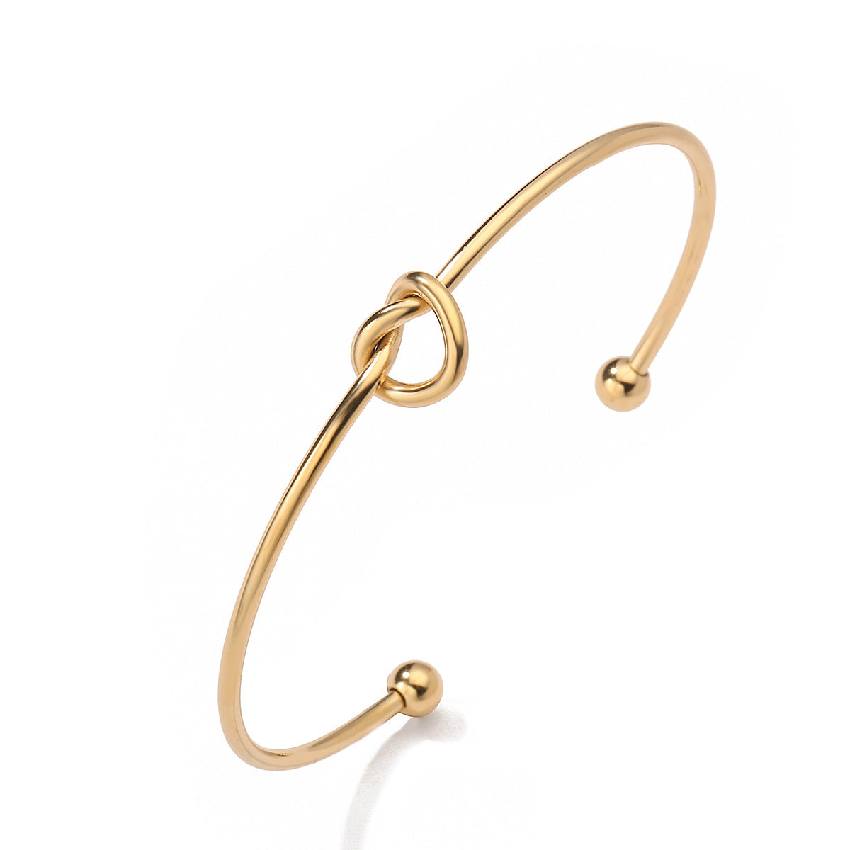 Wholesale 18K Gold Plated Love Knot Open Bracelet