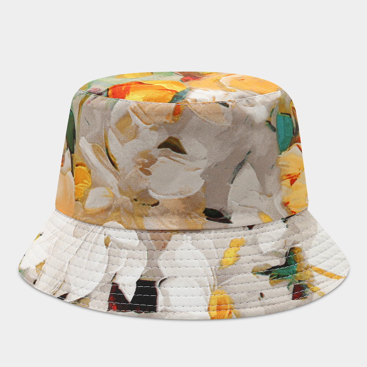 Wholesale Double-Sided Fisherman Hat  Flower Pattern Basin Hat