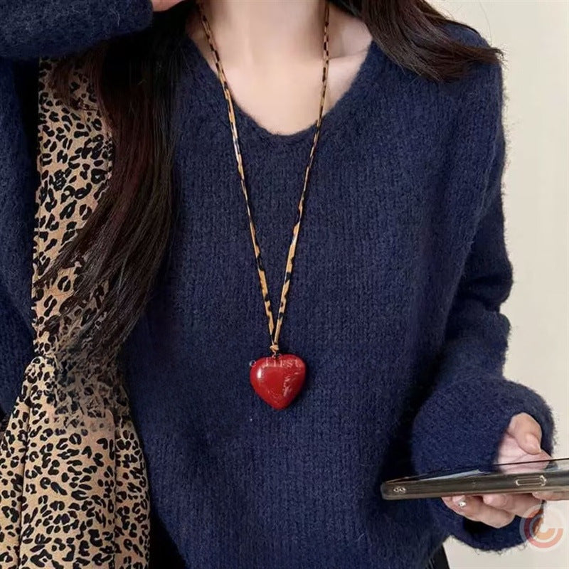 Wholesale Fashion Bow Heart Long Necklace