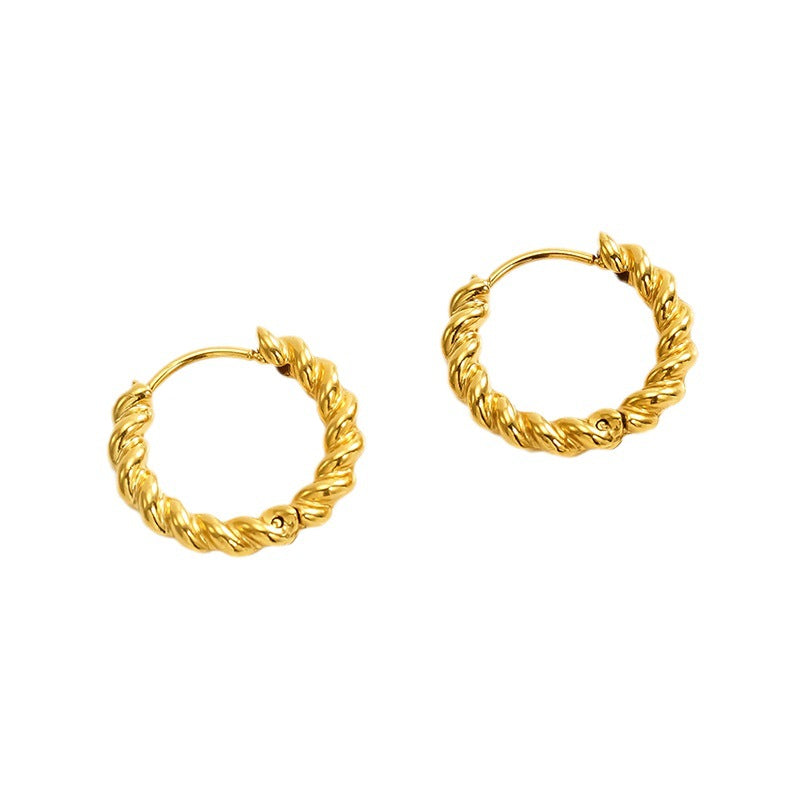 Wholesale Titanium Steel Gold-plated Earrings
