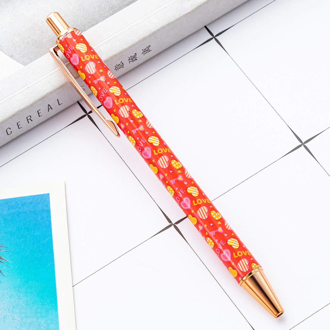 Wholesale Valentine's Day Click Pens Metal Ballpoint Pens ACC-PN-HuaH054