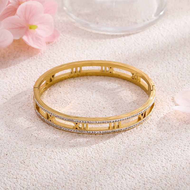 Wholesale Light Luxury Niche 18k Diamond Bracelet ACC-BT-Liyan006