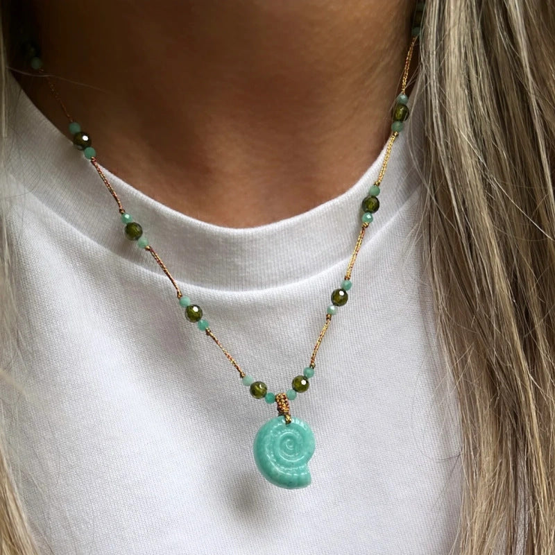 Wholesale Summer Ocean Fish Starfish Fishbone Rope Necklace