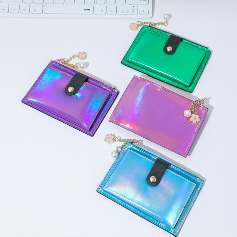 Wholesale PU Leather Zip Around Card Holder Wallet With Coin Pocket Trendy Solid Color Multi Card Case For Everyday Use