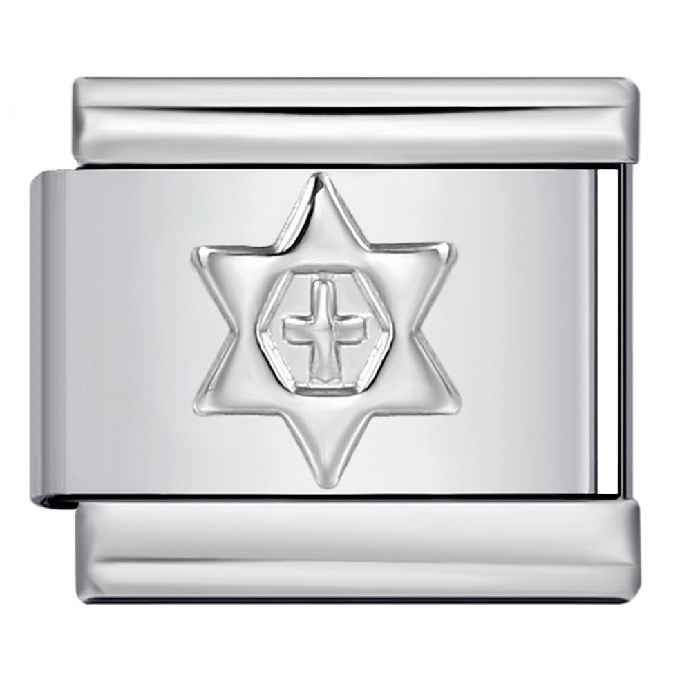 Wholesale Italian Charm Bracelet 9mm DIY Splicing Removable Convex Silver Stainless Steel Composable Bracelet