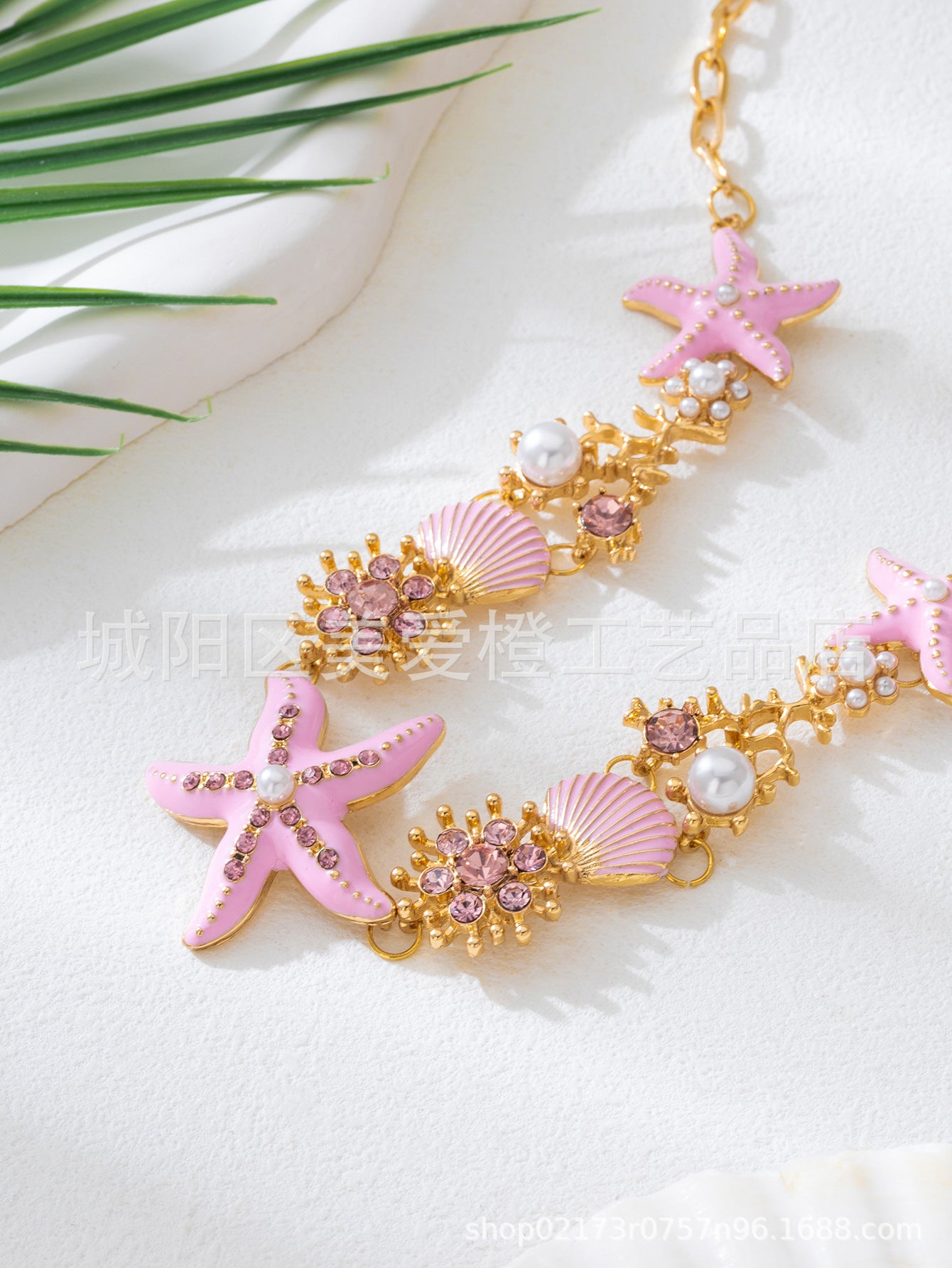 Wholesale Shell Necklace Light Luxury NicheBeach Vacation Style Fashion Personality Colorful Starfish Choker Collarbone Chain for Women