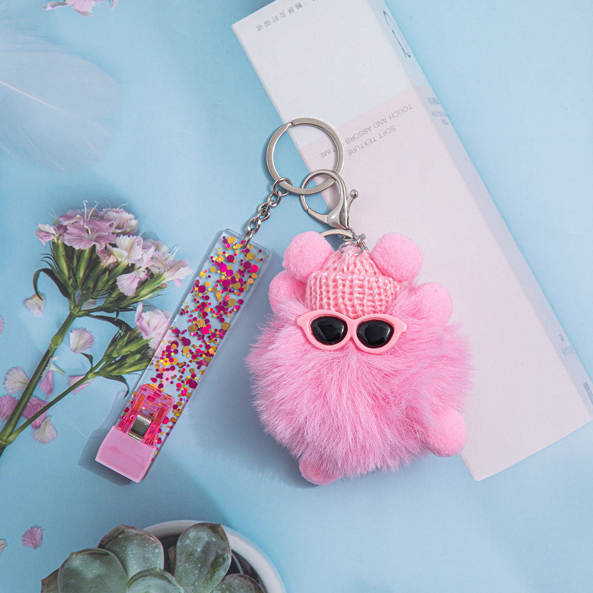 Wholesale ATM Contactless Card Reader Long Nail Card Reader Pom Keychain ACC-KC-JinHao006